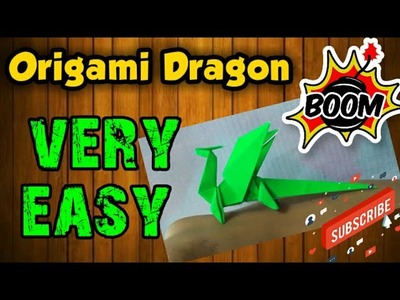 Origami dragon  (easy steps for kids)