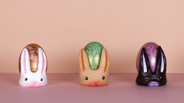 Polymer Clay Bunny Egg Holder - Easter Crafts