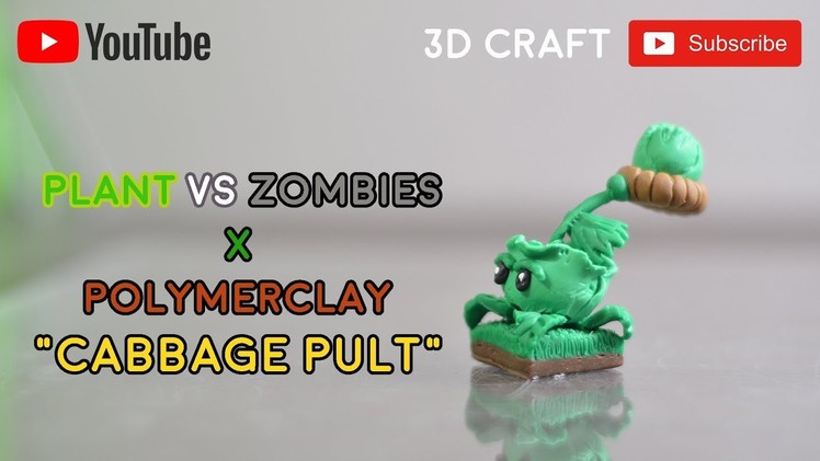 Polymer clay plant vs zombie Cabbage-pult [ Speedbuild ]