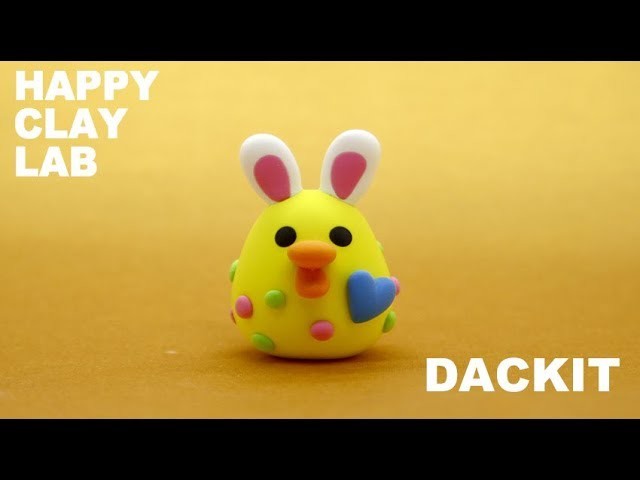 Polymer clay tutorial.How to make EASTER DACKIT.Picari clay