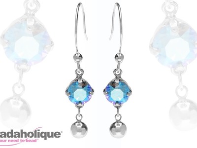 Quick, Easy & Elegant Wedding Jewelry: Sterling Silver Drop Earrings Featuring Swarovski Crystals