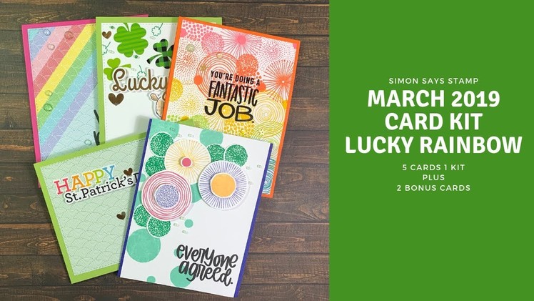 SSS March 2019 Card Kit Lucky Rainbow | 5 Cards 1 Kit & 2 Bonus Cards