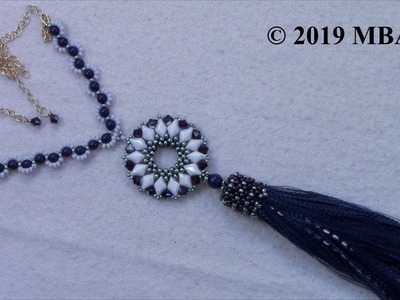 Starburst Necklace,  Beaded Jewelry by Mariel