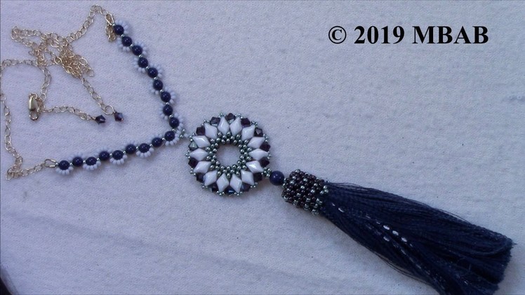 Starburst Necklace,  Beaded Jewelry by Mariel