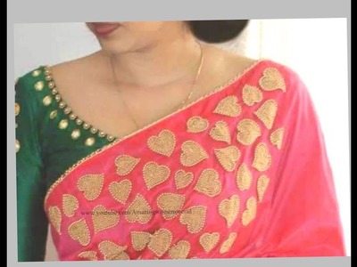 दिल आकार सोने का कढ़ाई डिज़ाइन || Golden Beads Heart Design in Hindi