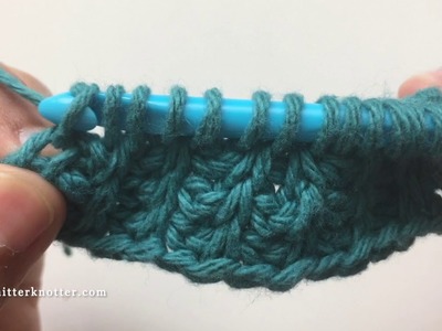 Tunisian Crochet Tutorial - Forward Slant Combination - Right handed