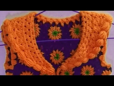 Woolen Koti Design for Ladies and Girls Part - 4 || Collar crochet pattern Koti Design