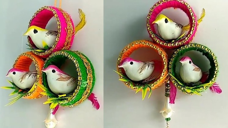 Best out of waste bangles || bird wall hanging || DIY || handicraft