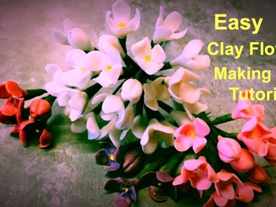 Clay flowers tutorial | clay flowers | air dry clay flowers | polymer clay flowers