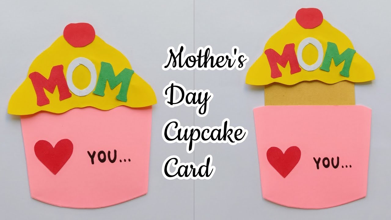 CupCake Card for Mom.Mothers Day CupCake Card.Handmade CupCake Card for ...