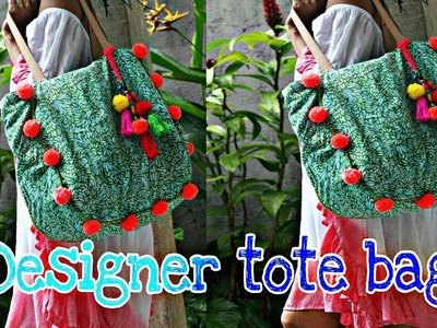 Designer Tote Bag.redesign bag.purse.tote.Revamp.old Bags[DIY]