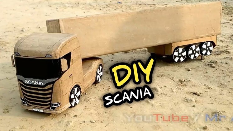 DIY Cardboard  RC Truck | Amazing Scania Container RC Truck