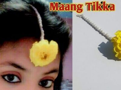 DIY How To Make mangtika for haldi.diy how to make fresh flowers jewelry