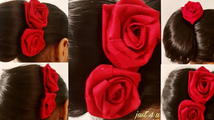 Diy Rose hair pin.u pin.hair accessories.rose flower for hair bun.pin for party.easy hair pin