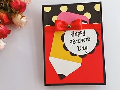DIY Teacher's Day card. Handmade Teachers day card making idea. 