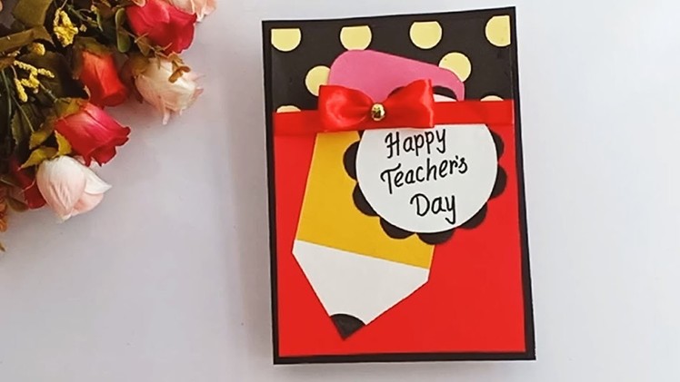 DIY Teacher's Day card. Handmade Teachers day card making idea. 