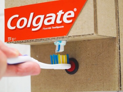 DIY Toothpaste Dispenser from Cardboard 0+