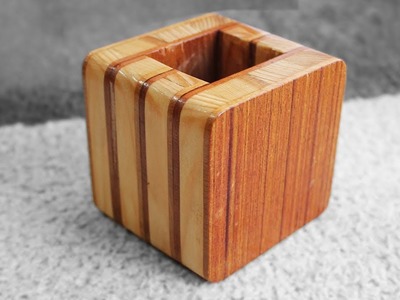 DIY Wooden Box Easy - Wooden Pencil Holder Plans