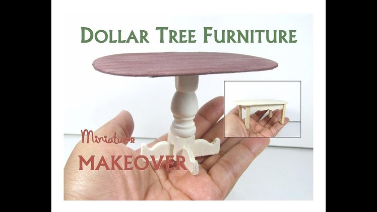 Dollar Tree to Luxury Miniature Furniture Makeover DIY Farmhouse Dining KitchenTable