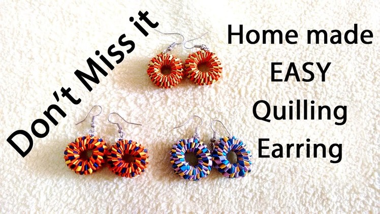 Easy DIY to make Quilling Earring Step by Step| Different Model and easy stud.Earring making