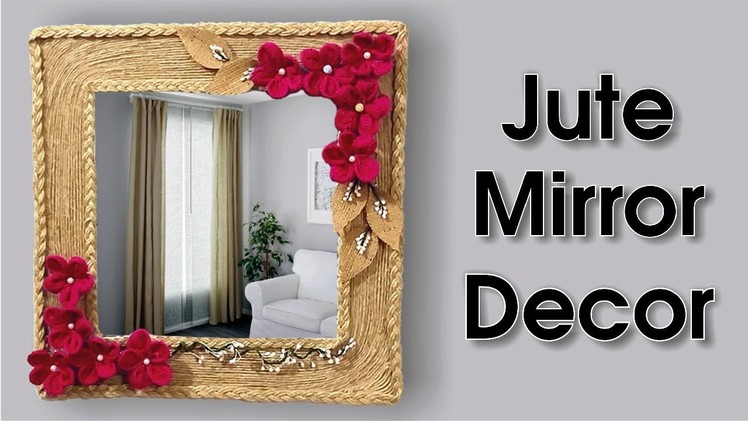 Handmade Jute Wall Mirror Decoration Idea