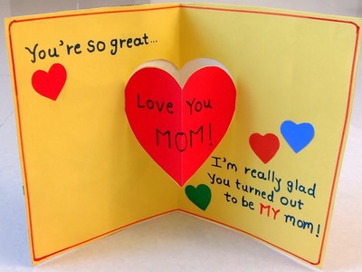 Handmade Mother's Day Card | Mother's Day Pop Up Card Making Idea. #mothersdaycard