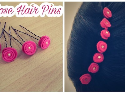 How To Make Rose Hair U Pins | DIY | Hair Accessories