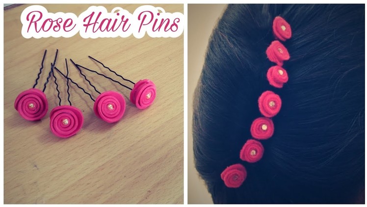 How To Make Rose Hair U Pins | DIY | Hair Accessories
