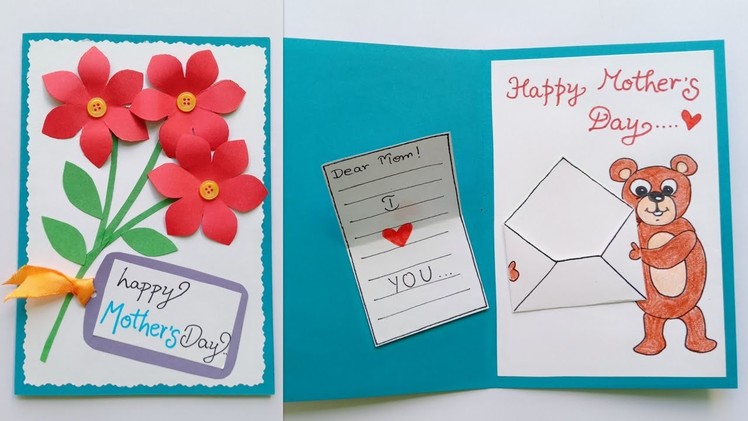 Mother's Day Card.Handmade Mother's Day Card Making.Gift Ideas for Mother.Mother's Day Crafts