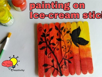 Painting on icecream sticks | PAINTING | DIY