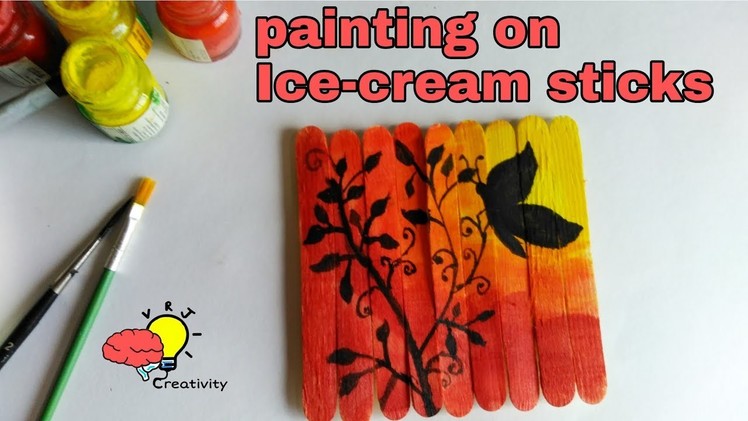 Painting on icecream sticks | PAINTING | DIY