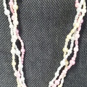 Pastel 3 strand acrylic pearls necklace 150130