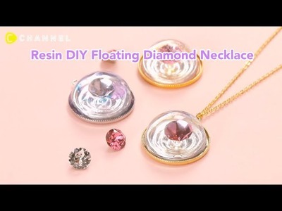 Resin DIY Floating Diamond Necklace!
