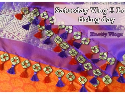 Saturday Kuchu Vlog | Double Colour Kuchu with Beads in Kannada | Chit Chat | DIML | Knotty Vlogz