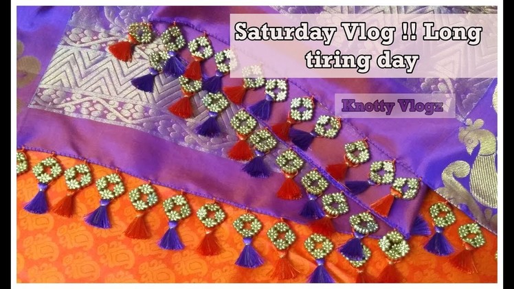 Saturday Kuchu Vlog | Double Colour Kuchu with Beads in Kannada | Chit Chat | DIML | Knotty Vlogz
