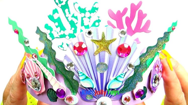 Sea Queen Mermaid Crown Tiara DIY Crystal Pearl Decorate and Play # KidsJollyToys