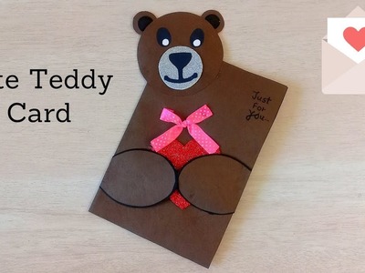Teddy Greeting Card | Cute Teddy Bear Card Handmade