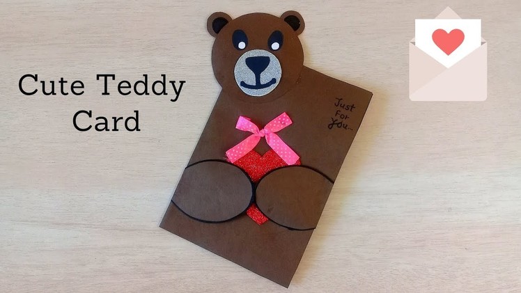 Teddy Greeting Card | Cute Teddy Bear Card Handmade