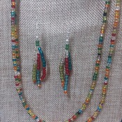 20-inch long necklace with earrings 150821