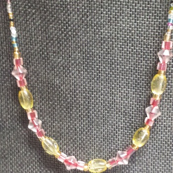 21" glass seed beads necklace  164150