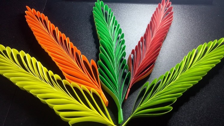 COLORFUL PAPER LEAVES | CRAFTS FOR KIDS AND HOME DECORATIONS