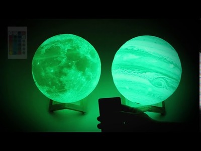 CPLA Seamless 3D Moon Lamp 5.8" with Remote Control