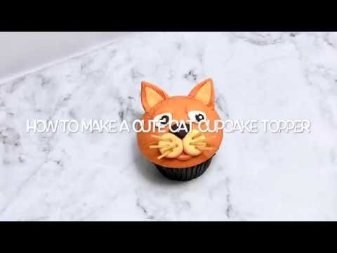 Cute ‘Cat’ cupcake topper tutorial (something for the kids)