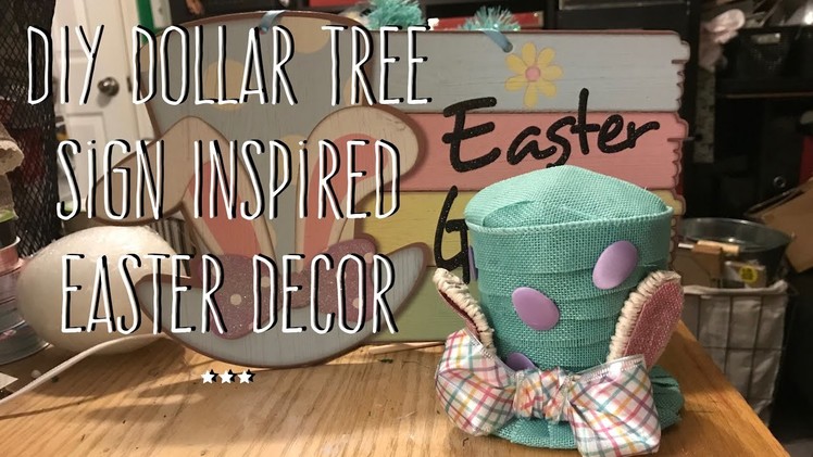 DIY Dollar Tree Sign Inspired Easter Decor