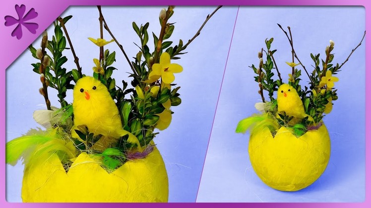DIY ???? Easter decoration, chick inside an eggshell ???? (ENG Subtitles) - Speed up #578