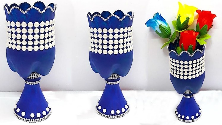 DIY -Flower vase From plastic bottle | Best out of waste|DIY Flower vase