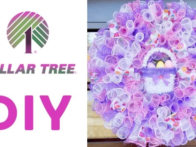 Dollar Tree Deco Mesh Wreath Tutorial and Nadia's Little Tip for Spring or Easter | Curly | Spiral