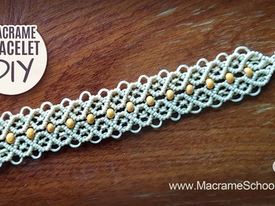 Elegant Double Wave Lace Bracelet Tutorial by Macrame School