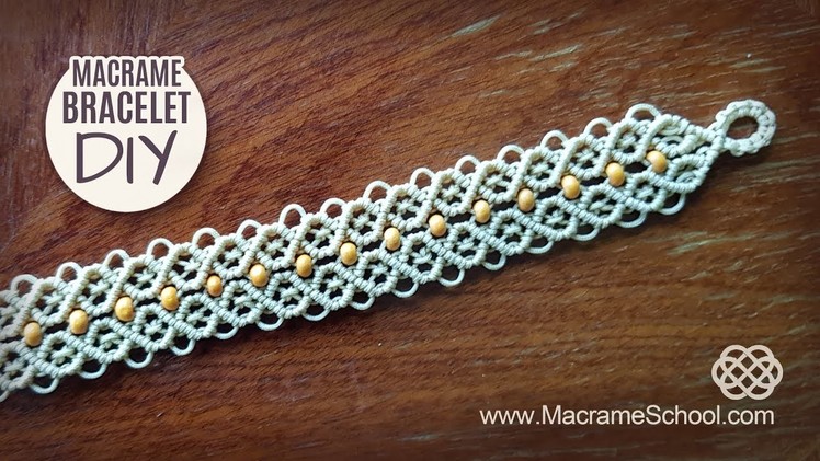 Elegant Double Wave Lace Bracelet Tutorial by Macrame School