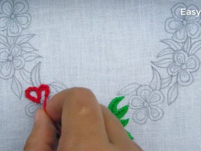 Hand embroidery,Latest neckline embroidery design tutorial